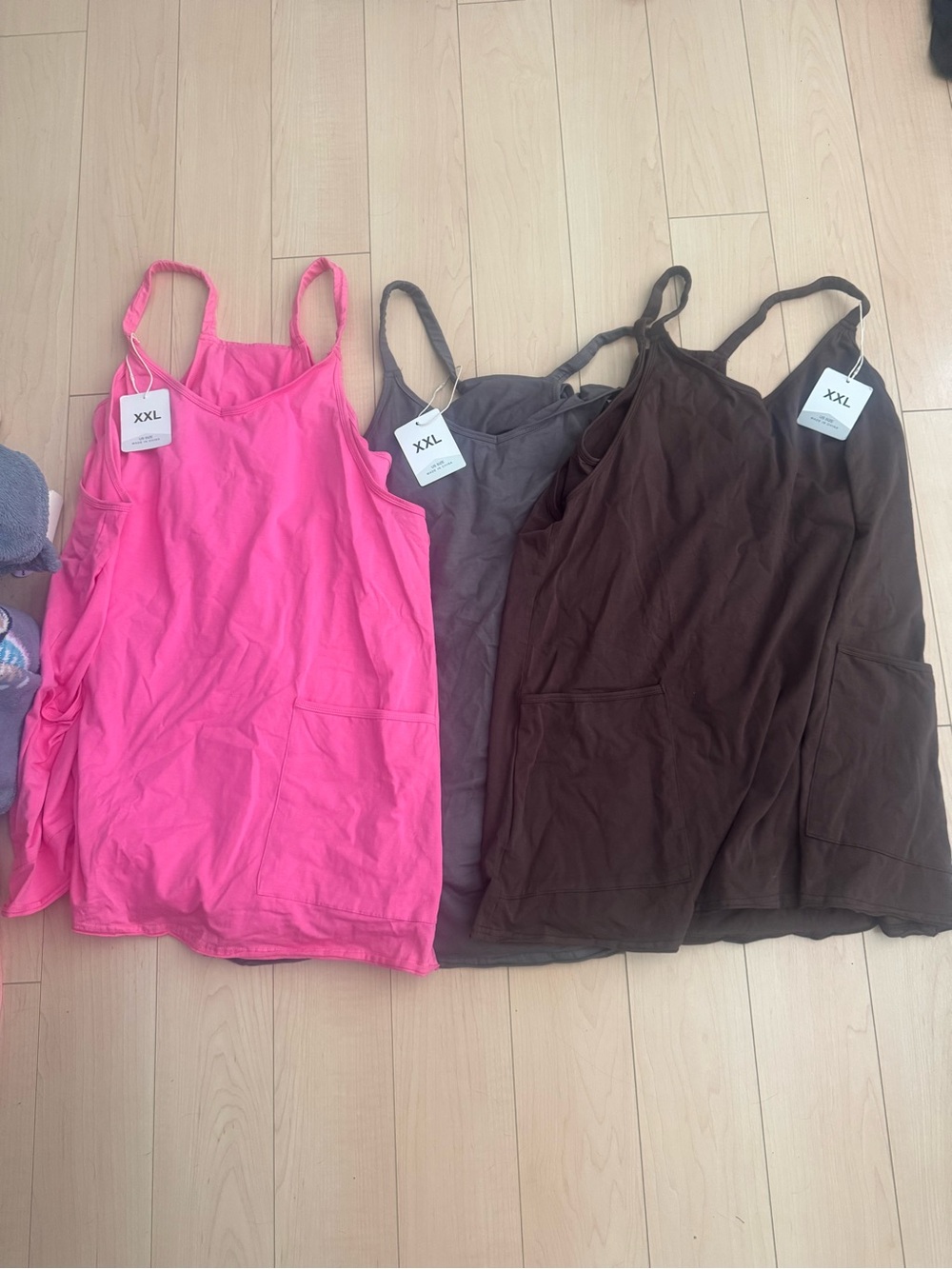 lots of 3 tank top dress built in shorts